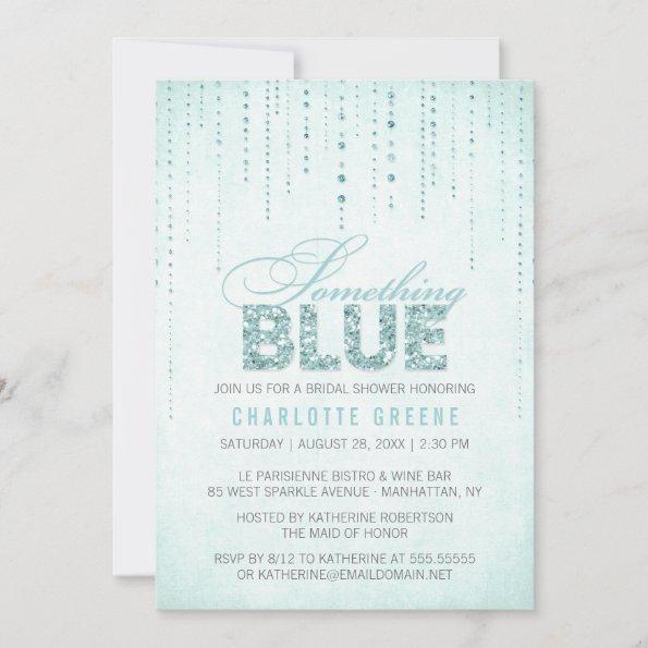 Aqua Something Blue Bridal Shower Invitations