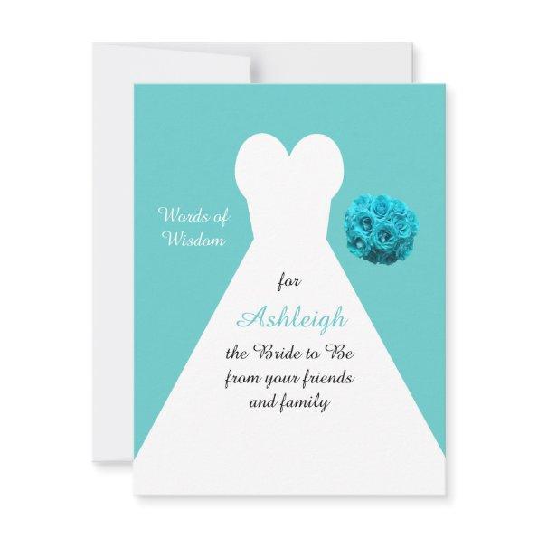Aqua Words of Wisdom for Brides Post
