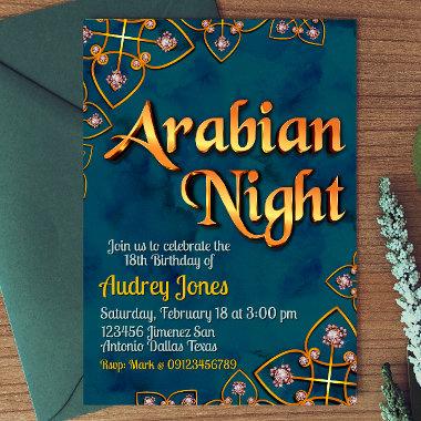 Arabian Night - Turquoise Invitations