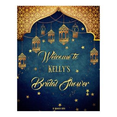 Arabian nights Bridal shower personalized welcome Poster