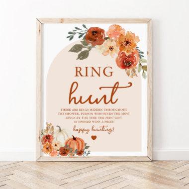 Arch Fall Boho Pumpkin Ring Hunt Bridal Shower Poster