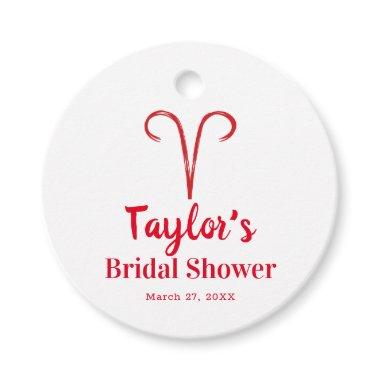 ARIES Astrology Zodiac March April Bridal Shower Favor Tags
