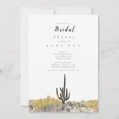 Arizona Desert Saguaro Bridal Shower Invitations
