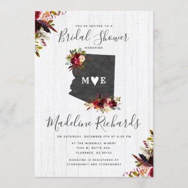 Arizona State Destination Bridal Shower Invitations