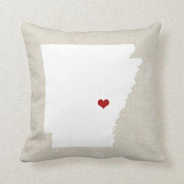 Arkansas Home State New Home Pillow 16" x 16"