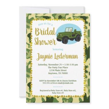 Army Camo Bridal Shower Invitations