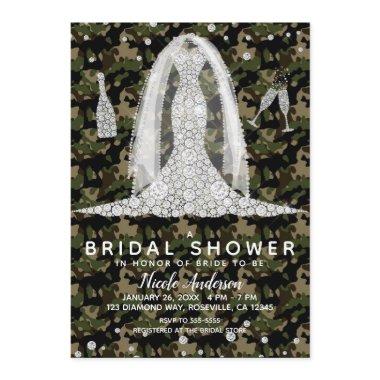 Army Camo Diamond Wedding Dress