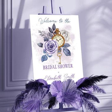 Around the clock bridal shower welcome sign