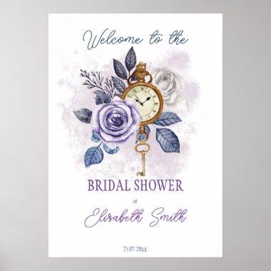 Around the clock bridal shower welcome sign