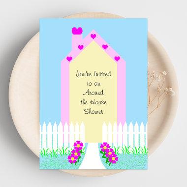 Around the House Bridal Shower Invitations -- House