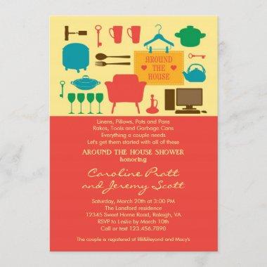 Around The House Couple's Bridal Shower Invitations