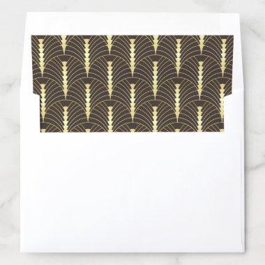 Art Deco  Elegant Gold Chocolate Envelope Liner