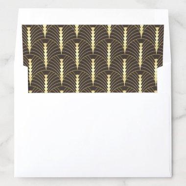 Art Deco Bridal Shower Elegant Gold Chocolate Envelope Liner