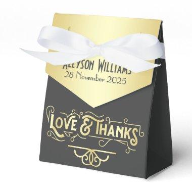 Art Deco  Elegant Gold Gray Elegant Favor Boxes