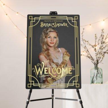 Art Deco Bridal Shower Gold Welcome Add Your Photo Foam Board
