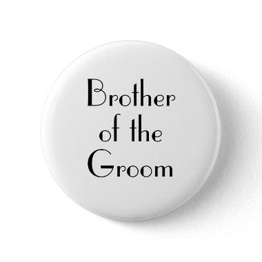 Art Deco Brother of the Groom Wedding Button