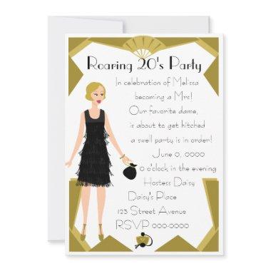 Art Deco Doll Invitations