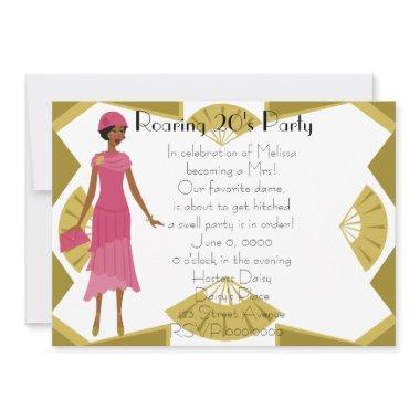 Art Deco Doll Invitations