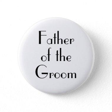 Art Deco Father of the Groom Wedding Button
