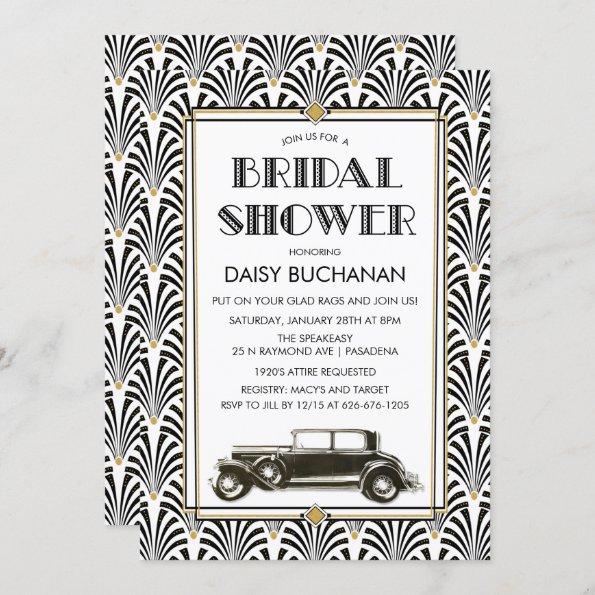 Art Deco Gatsby Bridal Shower Invitations