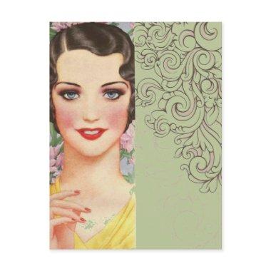 Art deco great gatsby Parisian fashionista PostInvitations