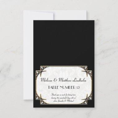 Art Deco Great Gatsby Style Typography n Lace Gold Invitations