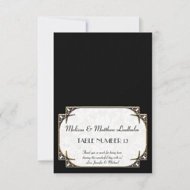 Art Deco Great Gatsby Style Typography n Lace Gold Invitations