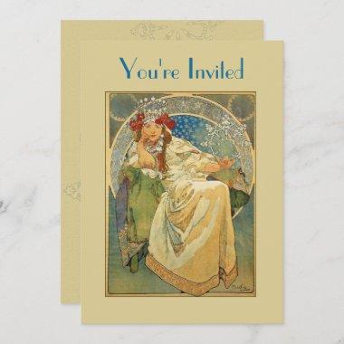 Art Nouveau Princess Bridal Shower Invitations