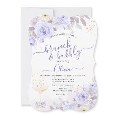 ArtsApp H2 Dusty Purple Roses Brunch Bubbly Invitations