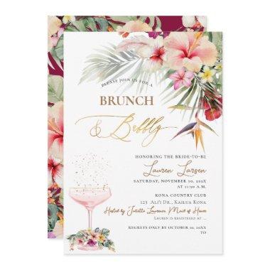 ArtsApp Tropical Paradise Faux Gold Brunch+Bubbly Invitations