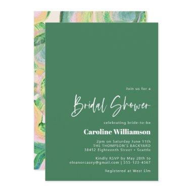 Artsy Abstract Green Watercolor