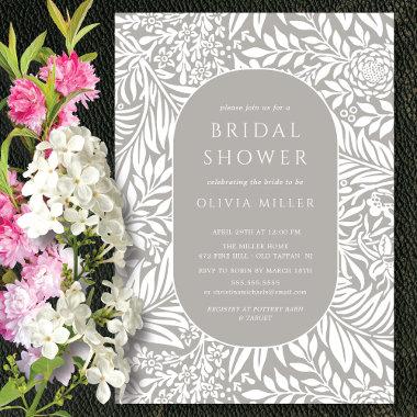 Ash Leaf Floral Bridal Shower Invitations