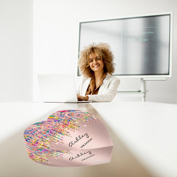 Ashley NAME MEANING Holograph Valentine Heart Gift Paperweight