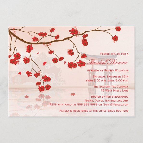 Asian cherry blossom bridal shower Invitations