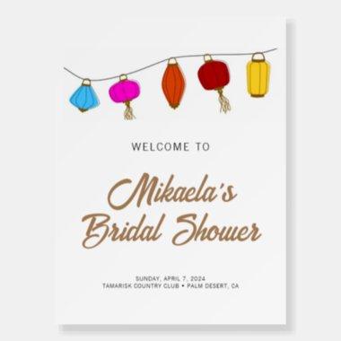 Asian Lantern Bridal Shower Welcome Posters