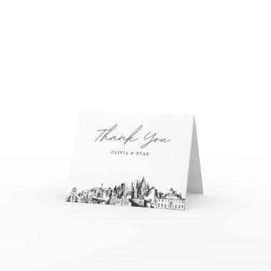Atlanta Skyline Sketch Blank Thank You
