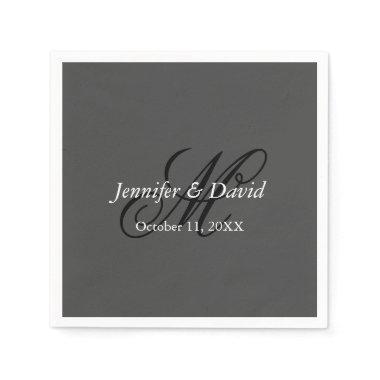 Attractive Calligraphy Monogram Wedding Napkins