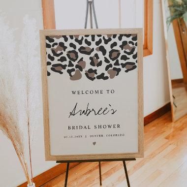 AUBREE Boho Leopard Print Bridal Shower Welcome