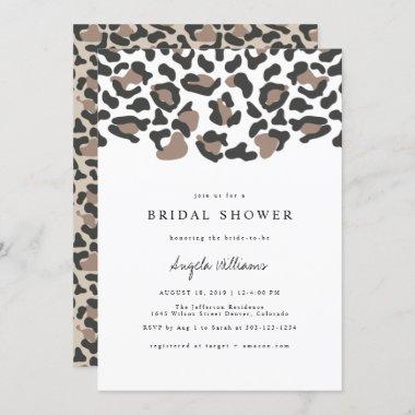 Aubree - Leopard Print Safari Bridal Shower Invitations