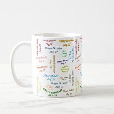 August, 27 Birthday Mug