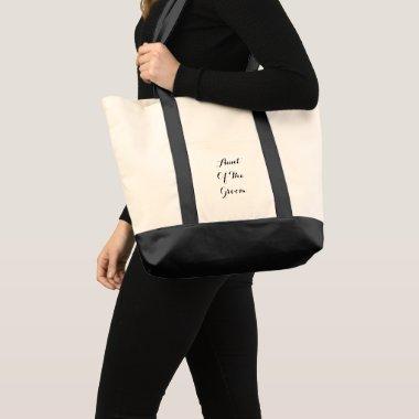 Aunt Of The Groom Cute Elegant Wedding Party Favor Tote Bag