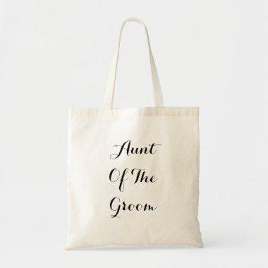 Aunt Of The Groom Stylish Cute Elegant Wedding Tote Bag