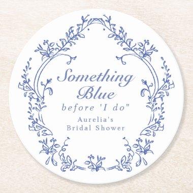 AURELIA Chinoiserie Something Blue  Round Paper Coaster