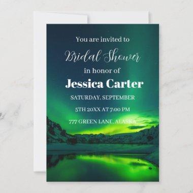 Aurora Borealis Northern Lights Bridal Shower Invitations