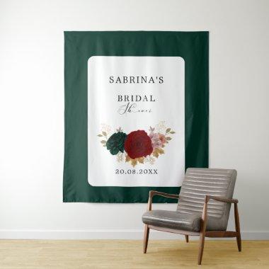 Autumanal Gold Burgundy Emerald  Tapestry