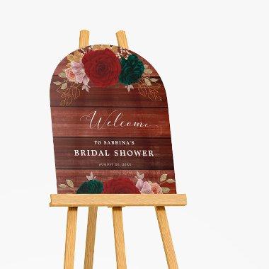 Autumanal Gold Burgundy Emerald Greeny Welcome Foam Board
