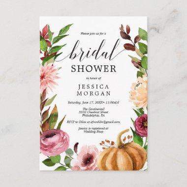 Autumn Bliss Bridal Shower Invitation Invitations