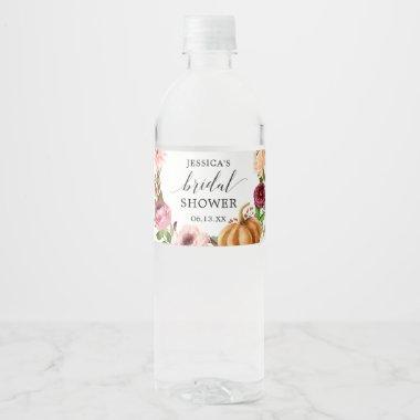 Autumn Bliss Bridal Shower Water Bottle Label