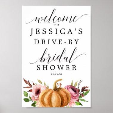 Autumn Bliss Drive-By Bridal Shower Welcome Sign