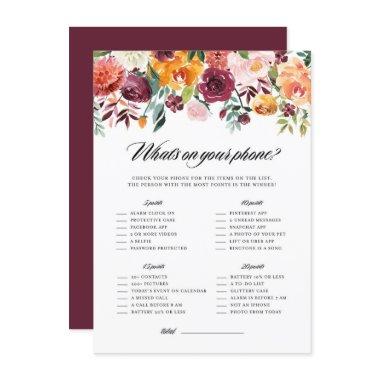 Autumn Blooms What's On Your Phone Shower